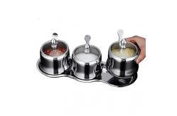 China Seasoning Condiment Stainless Steel Spice Jars Canisters Set supplier