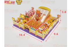 China Jumping Castle Inflatable park Bounce House With Big Ocean Pool supplier