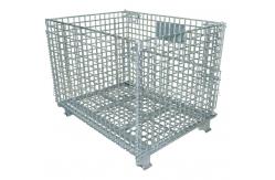 China Durable Collapsible Wire Container Industrial Wire Storage Bins 47”X40”X35” supplier