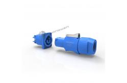 China Blue Power Wire Connectors Industrial Powercon Plug Wiring Harness supplier