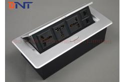 China Smart Office Desktop Hidden Hydraulic Pop Up Power Socket Box 3* Universal power supplier