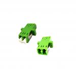 LC APC Duplex Single Mode Fiber Optic Adapter Green Color for sale
