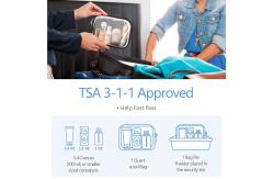 China Toiletry Bag with Handle Large Opening Clear Toiletry Bags Fit Carry-on supplier