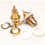 RCA lotus female socket audio sound power amplifier gold-plated lotus female terminal AV lotus plug for sale