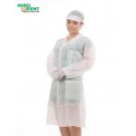 Latex Free Disposable Polypropylene Lab Coat With Snap