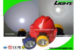 China Yellow / Blue Bezel LED Mining Cap Lamp 4000 Lux With Over - Discharging Protection supplier