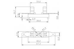 China 6x32mm 3AG Circuit Board Fuse Holder / 30 Amp Fuse Block With Faston Terminal supplier