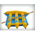 Funny 6 Persons Yellow Inflatable Boat Toys 0.9mm Pvc Tarpaulin for sale