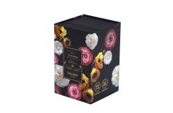China Custom Skincare Box Luxury Black Rigid Cardboard Packaging with Magnetic Lid Eco-Friendly supplier