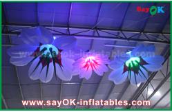 China 1m Dia Inflatable Hanging Lily Flower With RGB Lighting Decoration supplier