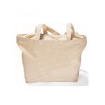 Minimalism Foldable Shopping Bag , 6oz Cotton Canvas Reusable Grocery Bags