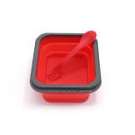 600ml Foldable Silicone Food Container Microwavable For Camping