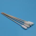 15cm Disposable Wooden Stick Sponge Stick Medical Foam Swab Applicator With Cotton Bud Inside for sale