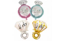 China Diamond Ring Shape I DO Aluminum Film Foil Balloons For Wedding Party supplier