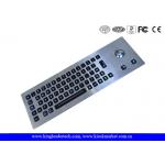 Backlight Panel mount rugged keypad Metal 65 full travel keys , integrated Trackball