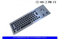 China Backlight Panel mount rugged keypad Metal 65 full travel keys , integrated Trackball supplier