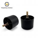 Thickened Black Cylindrical Plastic Furniture Legs with M8 Screw Cabinet Foot Pads & Hardware Support Feet for Sofas for sale