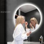 18W LED Bathroom Mirror Light 1650lm 600mm Round LED Illuminated for sale