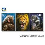 Framed Art Lenticular 3D Poster Angry Animal Changing Picture Home Decoration for sale