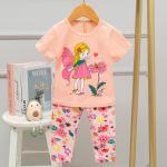 Flower Spring Children'S Summer Pyjamas Breathable Pure Cotton Pajama Set for sale