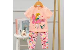 China Flower Spring Children'S Summer Pyjamas Breathable Pure Cotton Pajama Set supplier
