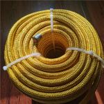 Double Braided Yellow Color Uhmwpe Rope With Polyester Sleeve 16mm for sale