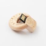 360 Drgee Twist Wooden USB Flash Drive 2.0 15MB/S Embossing logo for sale