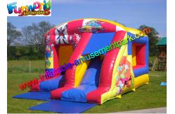 China 0.55mm PVC Tarpaulin Inflatable Bouncer Slide Beautiful Printing Bouncer Combo supplier