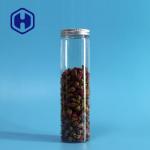 420ml Round Leak Proof Plastic Jar Long Bars Biscuits Packaging With Aluminum Lid for sale