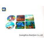 Round / Square Shape Custom Drink Coasters 3D Lenticular UV Offset CMYK Printing