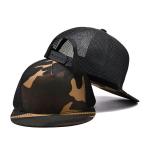 Unisex classic Flat Brim Mesh Cap Structured Shape Customized One Size Fits All for sale