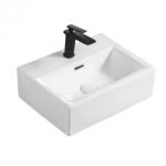 White Countertop Porcelain Wash Sink Rectangular Ceramic Bathroom Basin Sink for sale