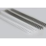 Black White Coil Book Binding , 3/8 9.5mm 3:1 Pitch Wire O Binding For Book for sale