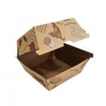 Custom Order Accepted Eco-Friendly Kraft Paper Burger Box with Glossy Lamination for sale