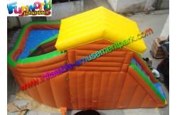 China Large Outdoor Inflatable Water Slides Pool With PLATO 0.55mm PVC Tarpaulin supplier