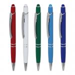 Custom Logo Metal Touch Screen Ballpoint Pen Soft Rubber Surface Smooth Writing Ball Pen for sale