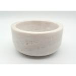 Round White Marble Bowl Kitchenware Gift Decor For Spice Jar Outside Polished for sale