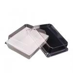 Custom Transparent Cover Kraft Paper Fast Food Boxes for Sandwich Burger Cake Takeaway Packaging Food Container Catering for sale