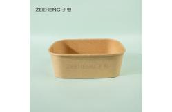 China ZEEHENG Kraft Rectangular Deli Bowls with Lids 750ml supplier