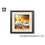5D Effect Animals Lenticular Photo Printing , Horse Animal Print Lenticular MDF Frame