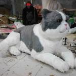 Life Size Realistic Animatronic Cat ,  Interactive Talking Lovely Cat