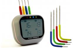 China 60m Wireless Grill Meat Thermometer Remote Monitor With 4 Probes supplier