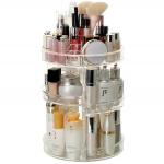 Adjustable Acrylic 360 Degree Rotating Cosmetic Organizer 4 Tier