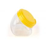 Round Clear Pet Jars Food Grade Container with Handling Cap for sale