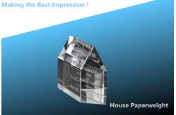 China CRYSTAL heart paperweight/rectangle crystal paperweight/crystal house paperweight supplier