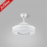 Antique Style LED Ceiling Fan High Speed White Retractable Blades with Remote Control