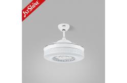 China Antique Style LED Ceiling Fan High Speed White Retractable Blades with Remote Control supplier