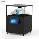 360 Degree Transparent LCD Screen Showcase 3D Holographic Display Pyramid 80x80CM for sale
