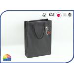 220gsm Black Kraft Paper Shopping Bags 4c Print Foil Stamping for sale