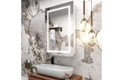 China Rectangle LED Light Bathroom Wall Mirror Cabinet With Barbershop Design supplier